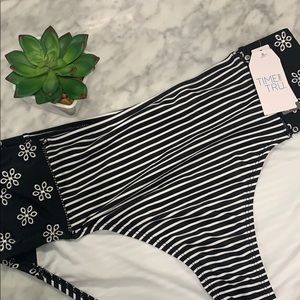 High waisted swim bottoms